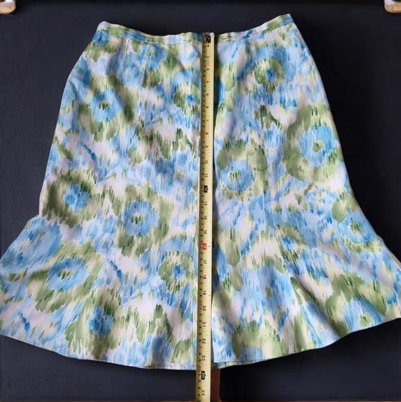 Talbots 100% Silk Vintage A-Line Lined Skirt - Picture 7 of 9